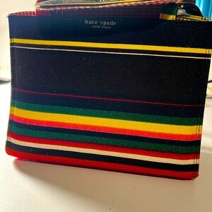 Vintage Kate Spade Canvas Rainbow Striped Shoulder Tote- sooo cute!!
